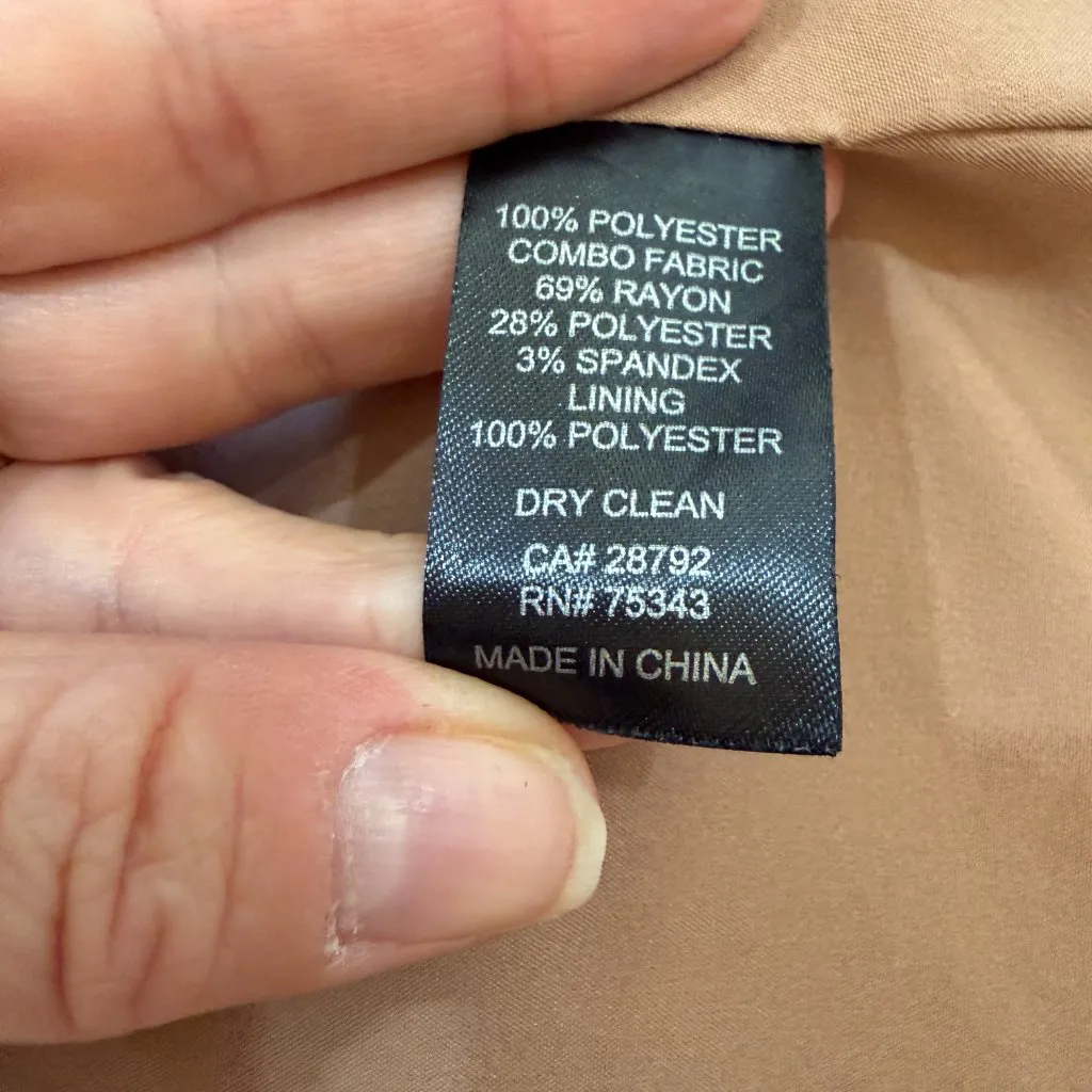 RACHEL ZOE Longline Camel blazer with attached Grey Hoodie Size XS - Image 9