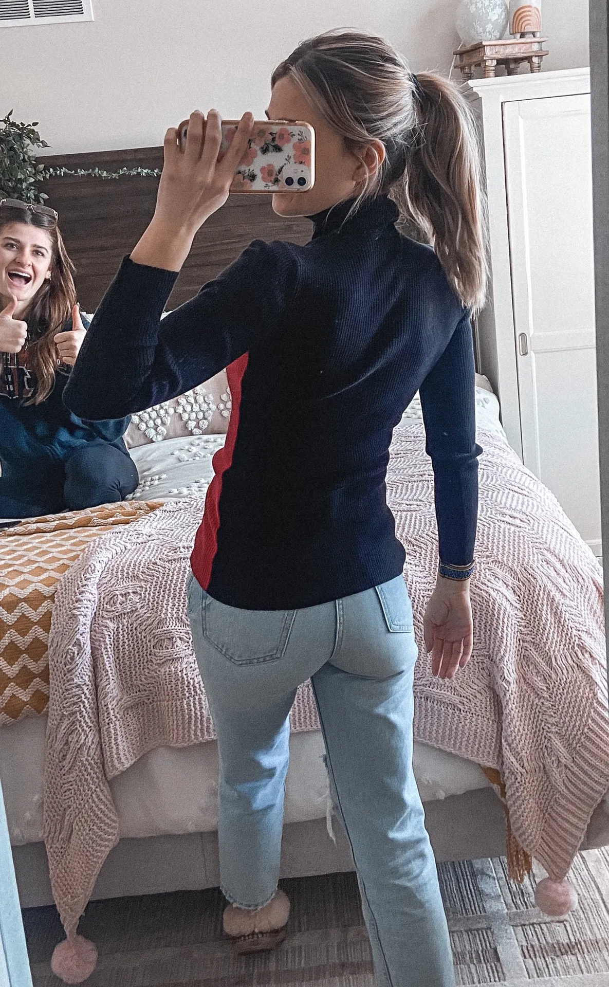 Style & Co Red/black/white Color lock Turtleneck - Image 4