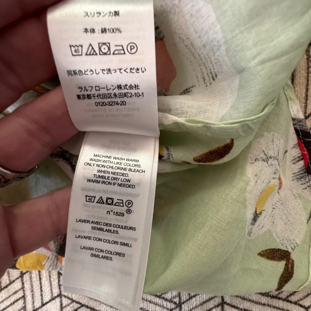 Lauren Ralph Lauren Black Label Women’s Floral Cotton S Shirt (Multi) Green - Image 6