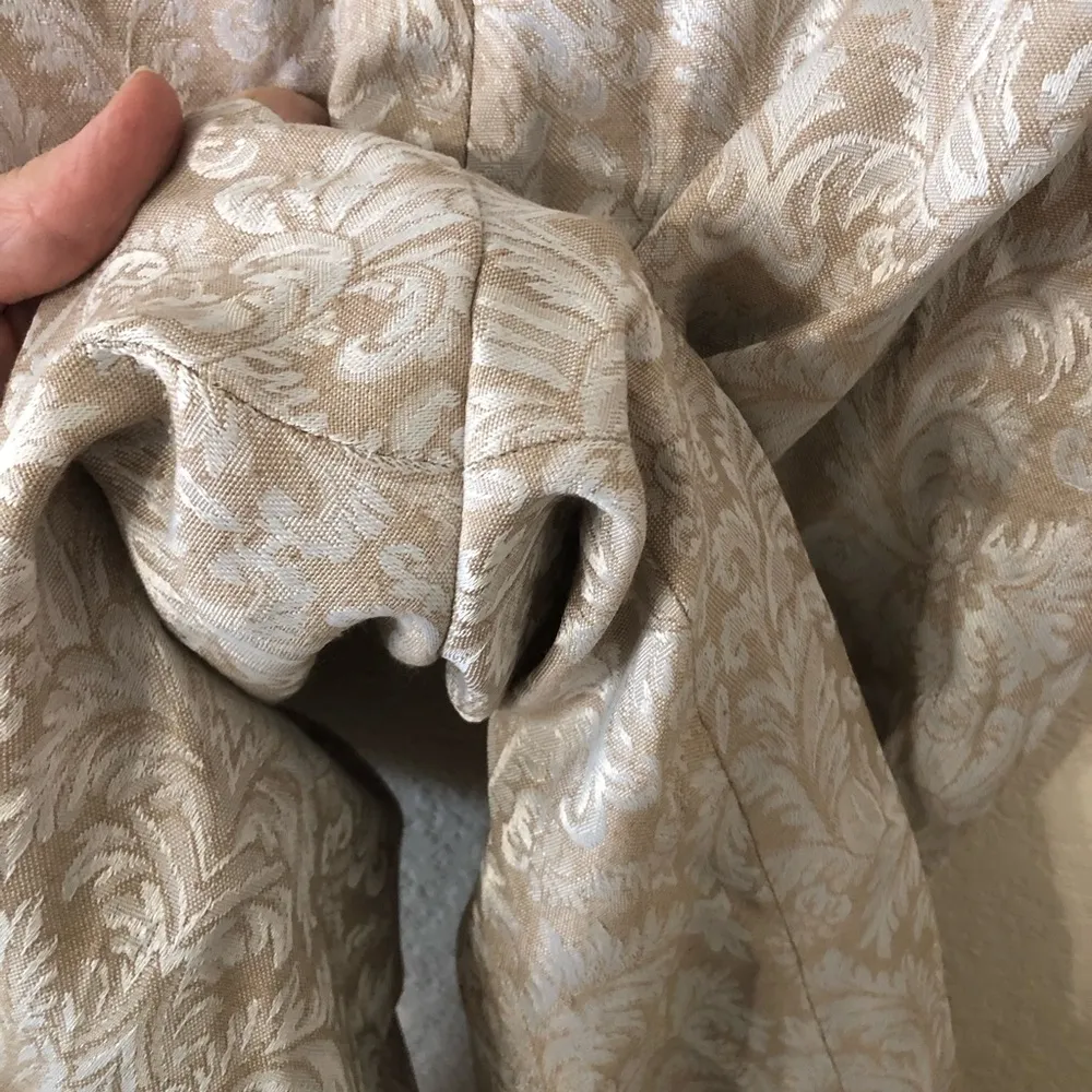 VTG CDG Womens Avant Garde Vest & Pants Suit in Tan & Cream - Size Large/8 - Image 11