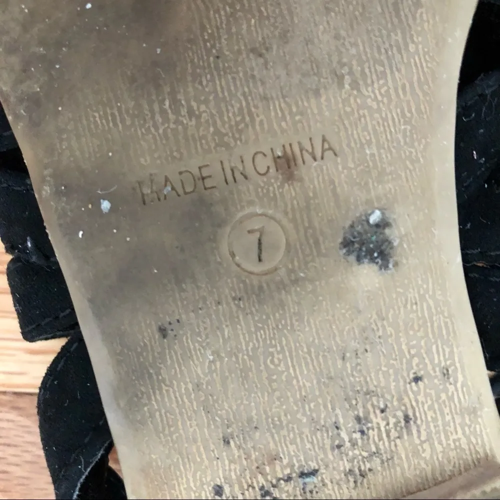 American Rag Lace Up Sandals Black 7 - Image 4