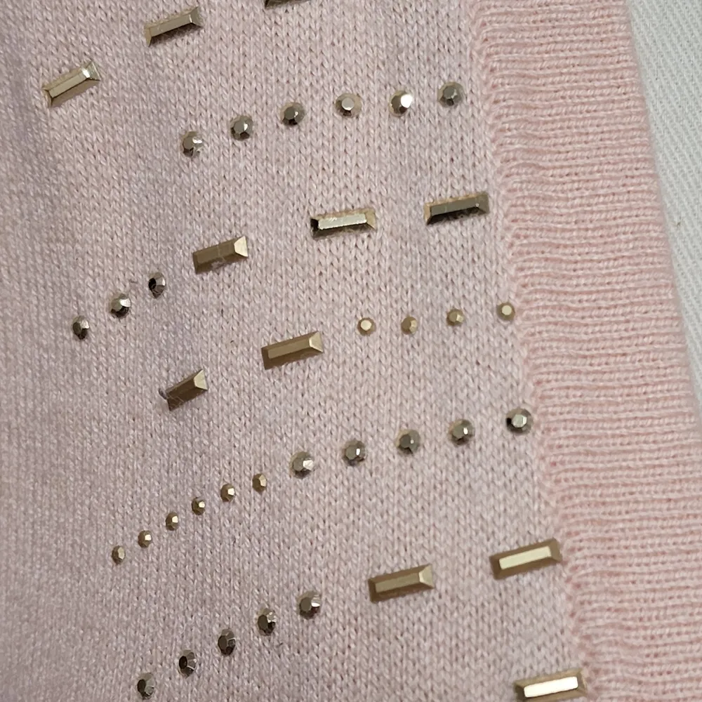 NY&CO pastel peach beaded long sleeve cardigan size xs - Image 2