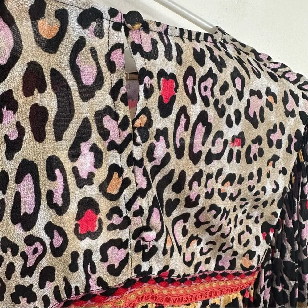 NWT Bla^nk London × Anthropologie Size XS Joelle Leopard Print Top - Image 8