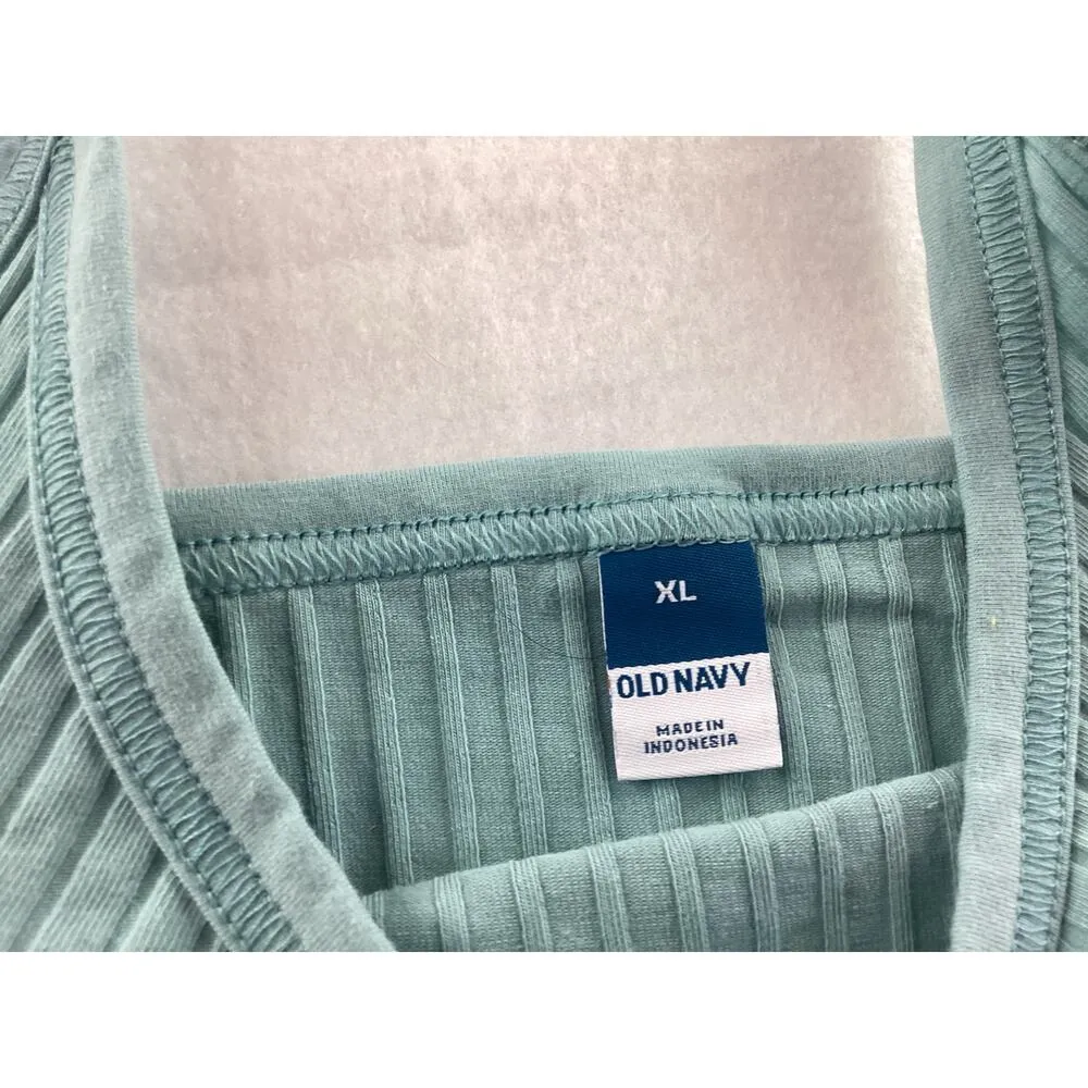 Old Navy Seafoam Ribbed Tank Top *New* sz XL - Image 2