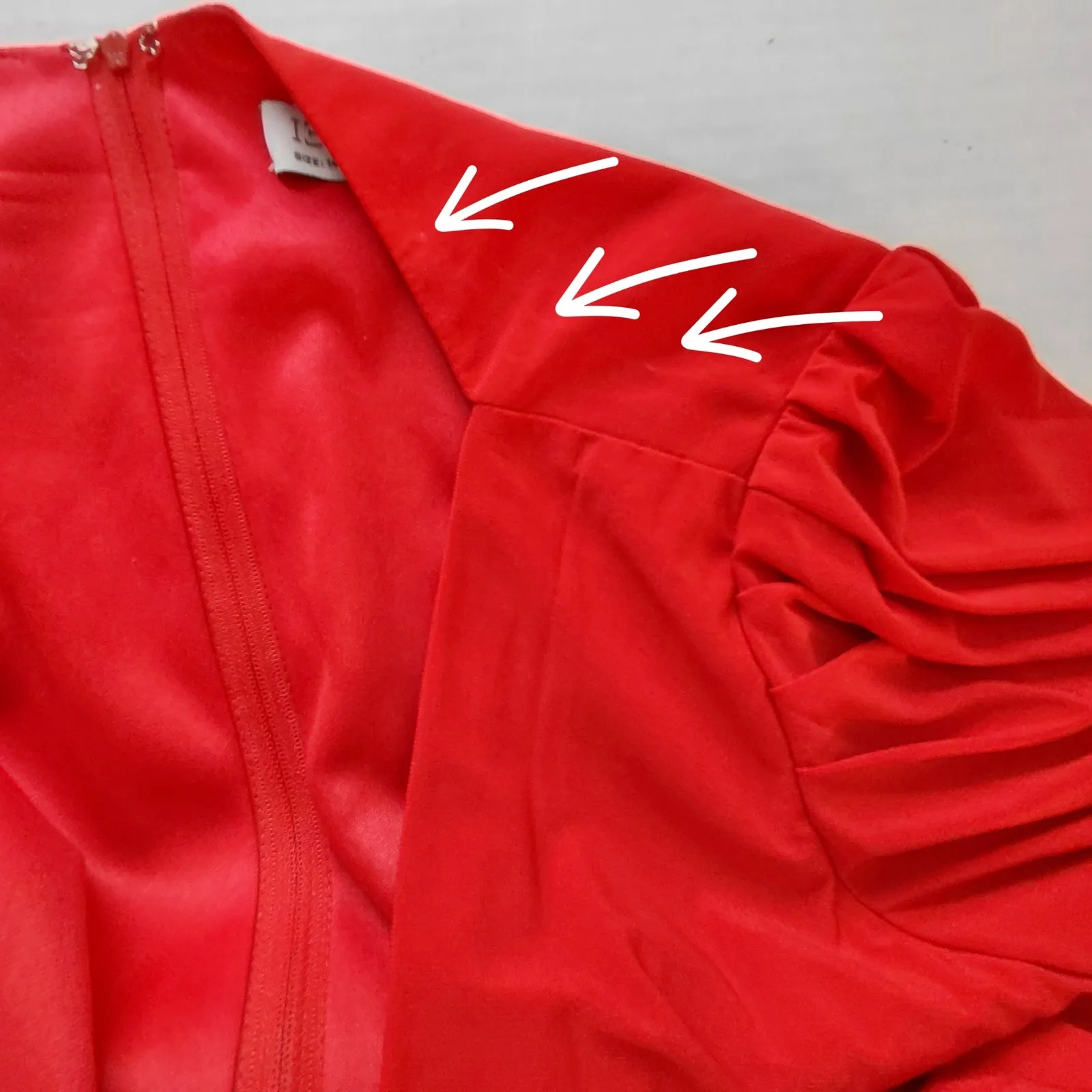 Mac Duggal Ieena Formal Evening Gown Womens 14 Red Sexy Maxi Dress Wedding Party - Image 15