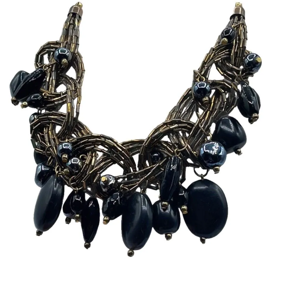 Bohemian inspired statement necklace  bold chunky textured - Image 4