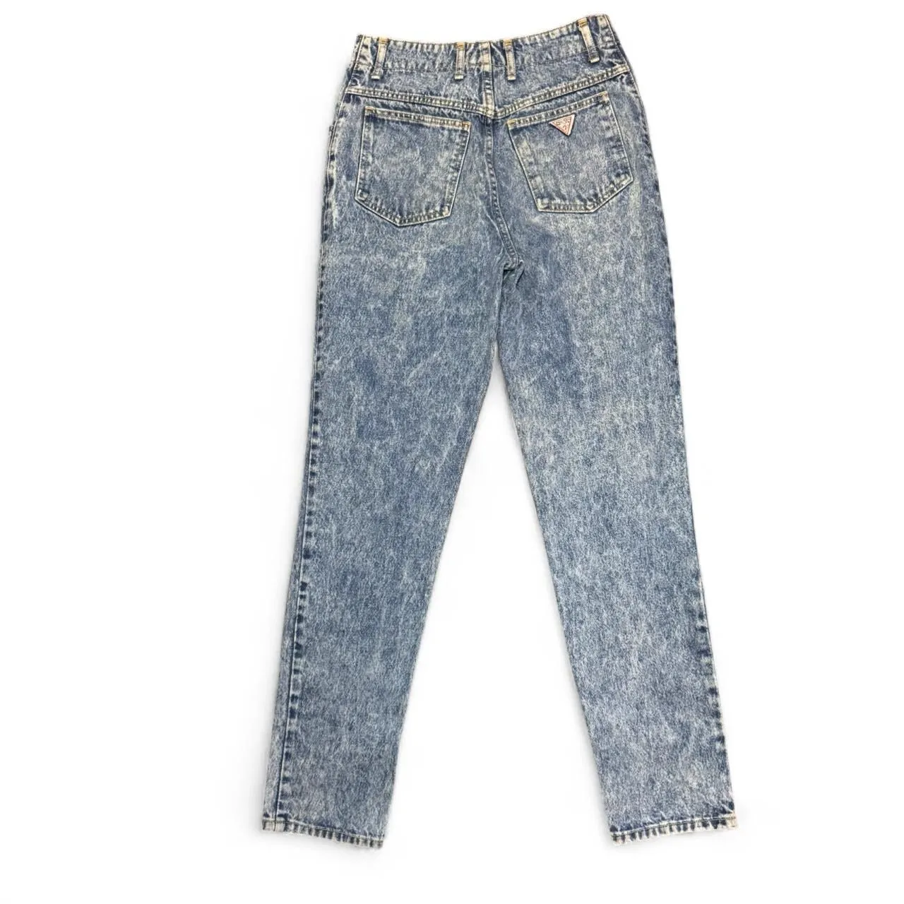 Vintage Guess by Marciano USA Acid Wash Mom Jeans High Rise Tapered Leg Sz 30 - Image 4