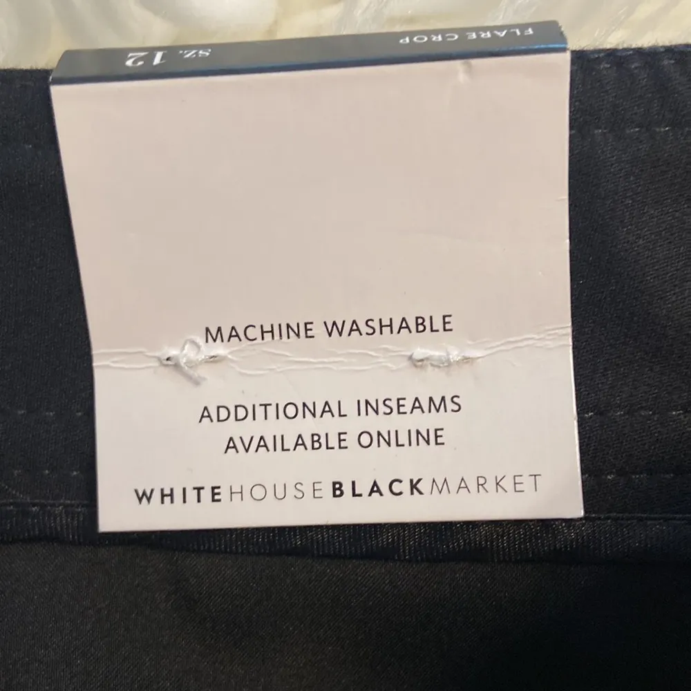 WHBM Black The Flare Crop Pants with Silver Button Accents brand new size 12 - Image 10