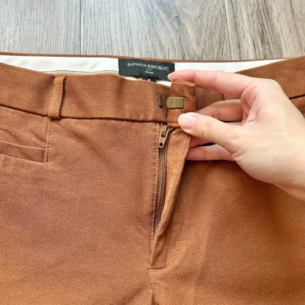 Banana Republic Sloan Business Casual Office Trouser Pants Umbria Brown Size 8 - Image 6