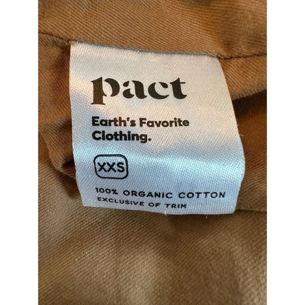 Pact Sunset Sleeveless ShirtDress Brown Sugar Organic Cotton Size XXS NWT - Image 7