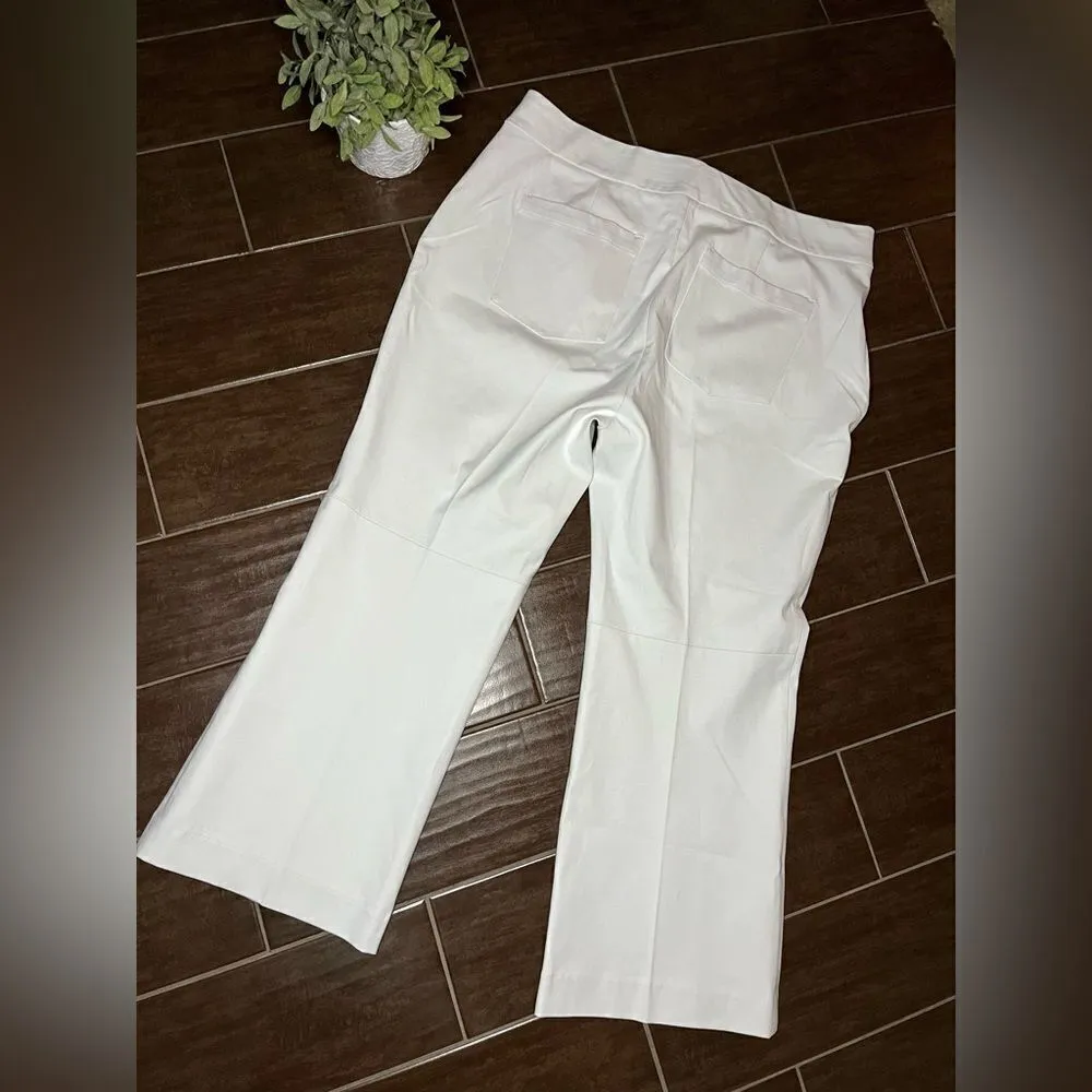 Spanx On-The-Go Cropped Kick Flare Pants Classic White sz 2X - Image 8