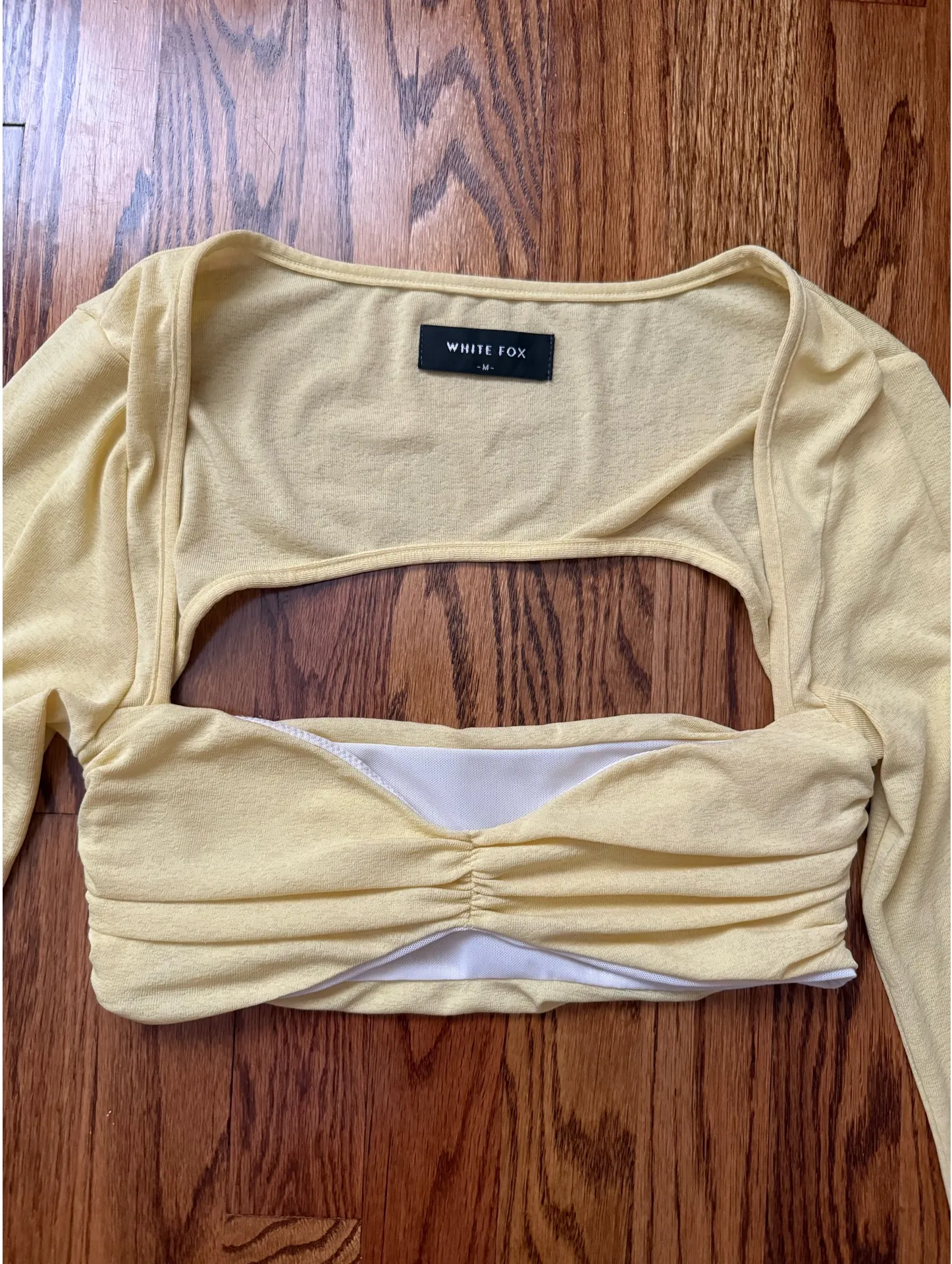 White Fox Boutique White fox what about me long sleeve crop lemon - Image 5