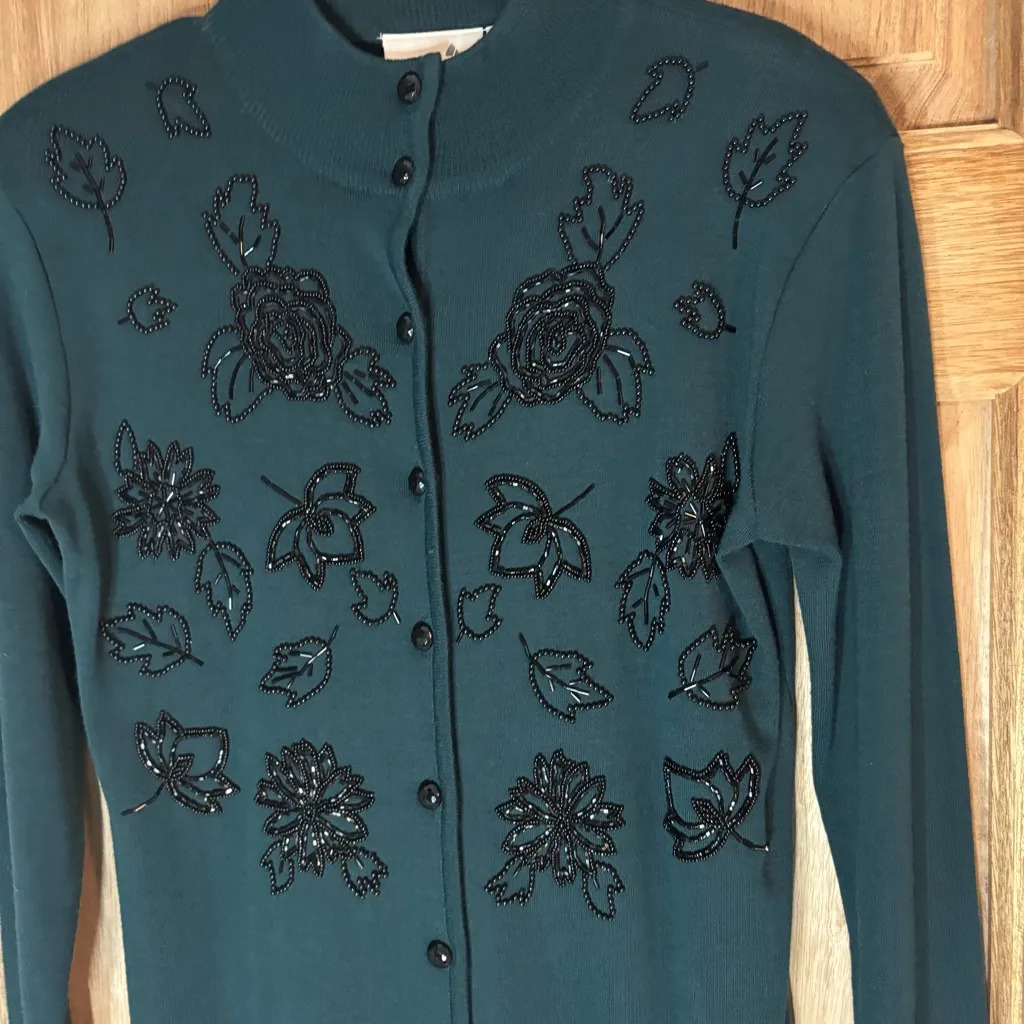 Liz Claiborne women’s green Long Sleeve Sweater Dress size‎ M - Image 2