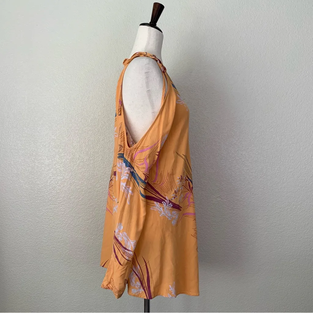 Free People Clear Skies Printed Cold Shoulder Tunic/Mini Dress, Size XS - Image 7