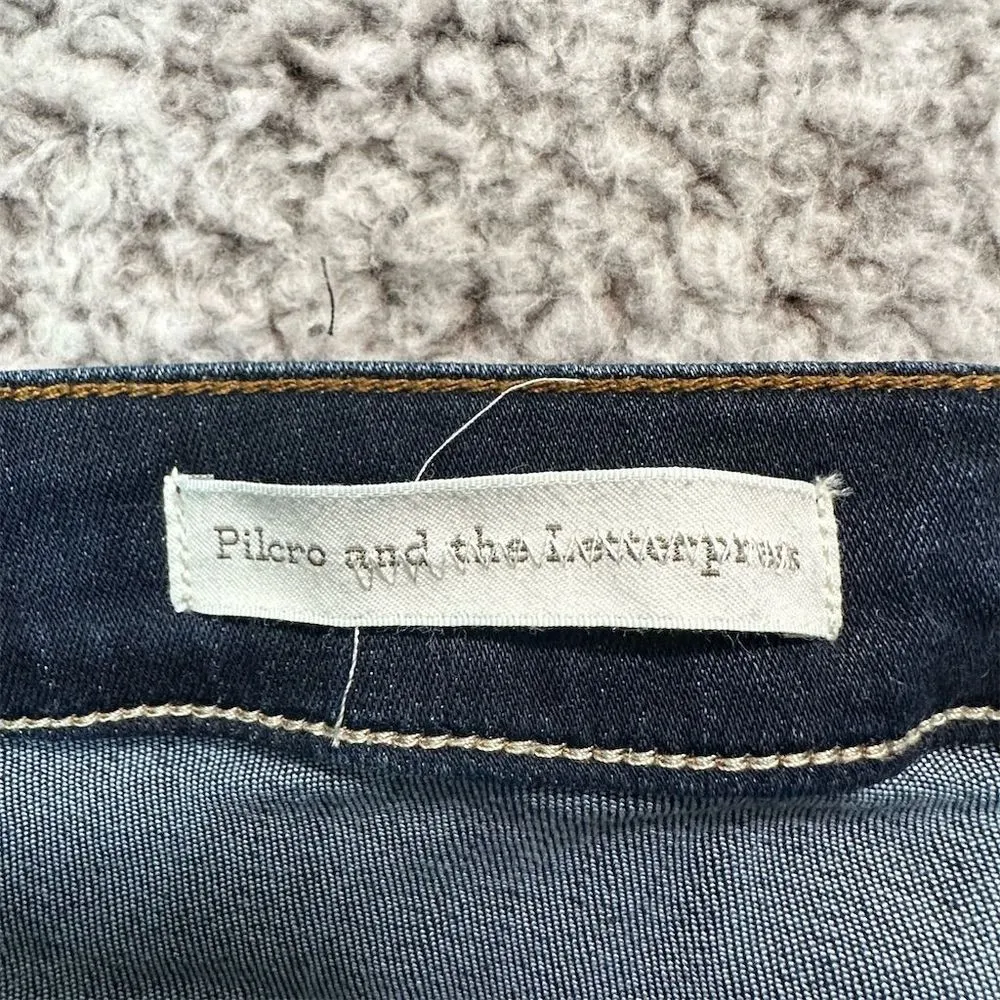 Anthropologie Pilcro Women's Size 31 Dark Blue Skinny Stretch Jeans, 27‎ Inseam - Image 4