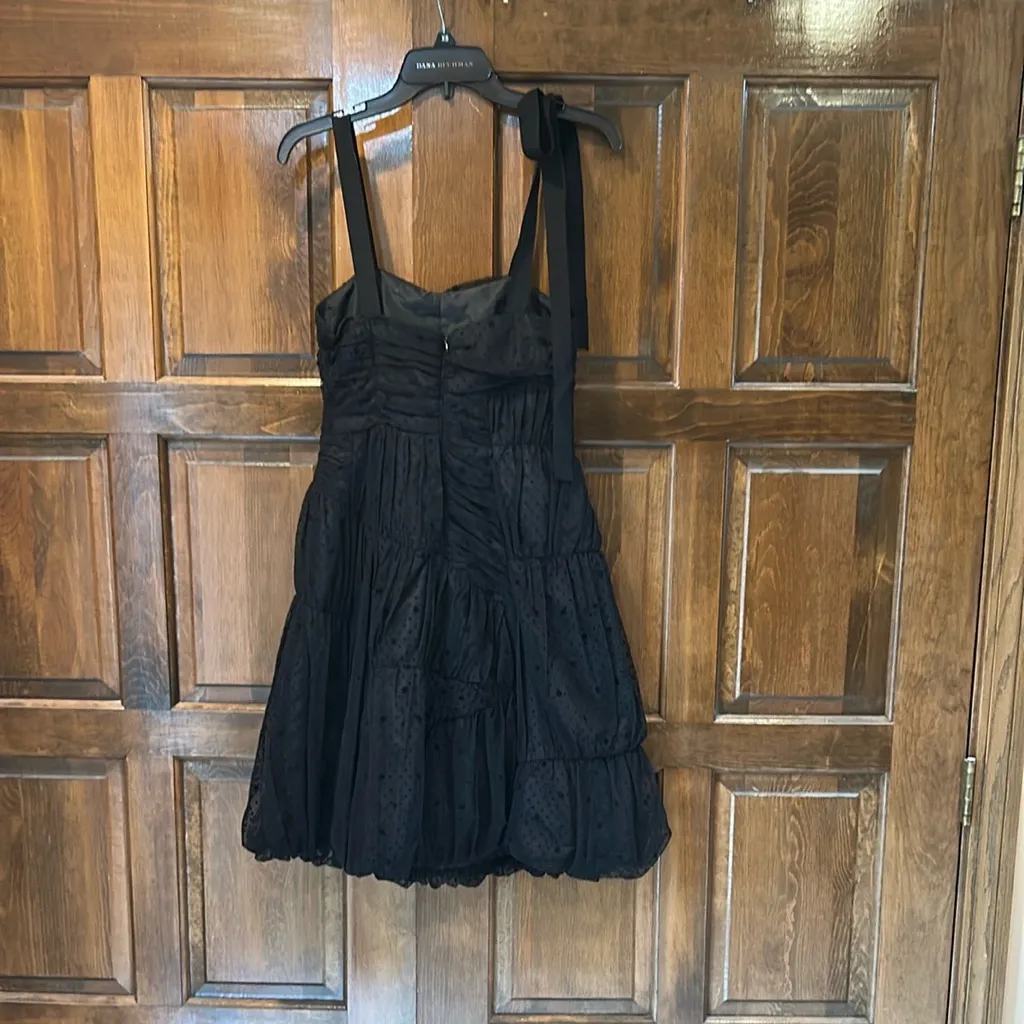 Marc Jacobs Dress Little Black Lace Ruched Origami Asymmetrical Pleats Poufy 0 - Image 6