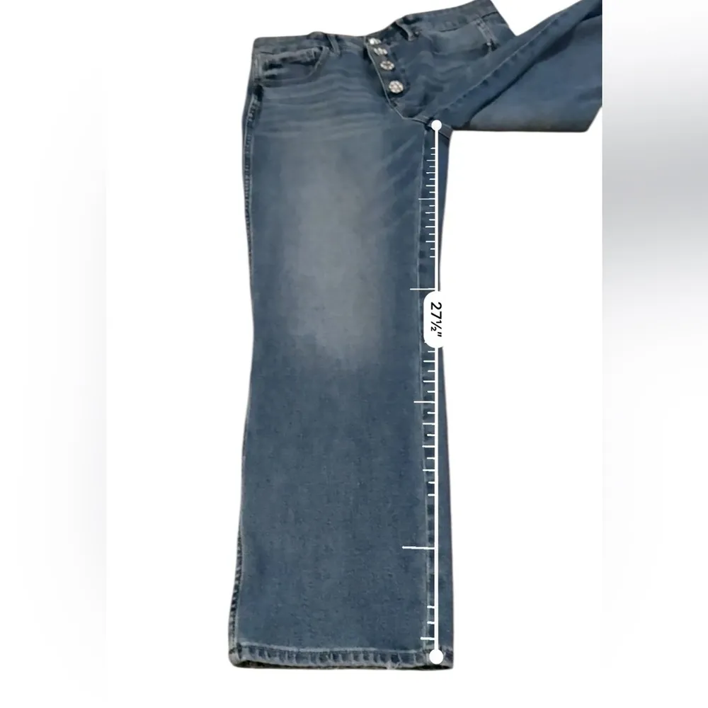 White House Black Market Sculpt Straight Jeans Women’s Size 30 Rhinestone Button - Image 11