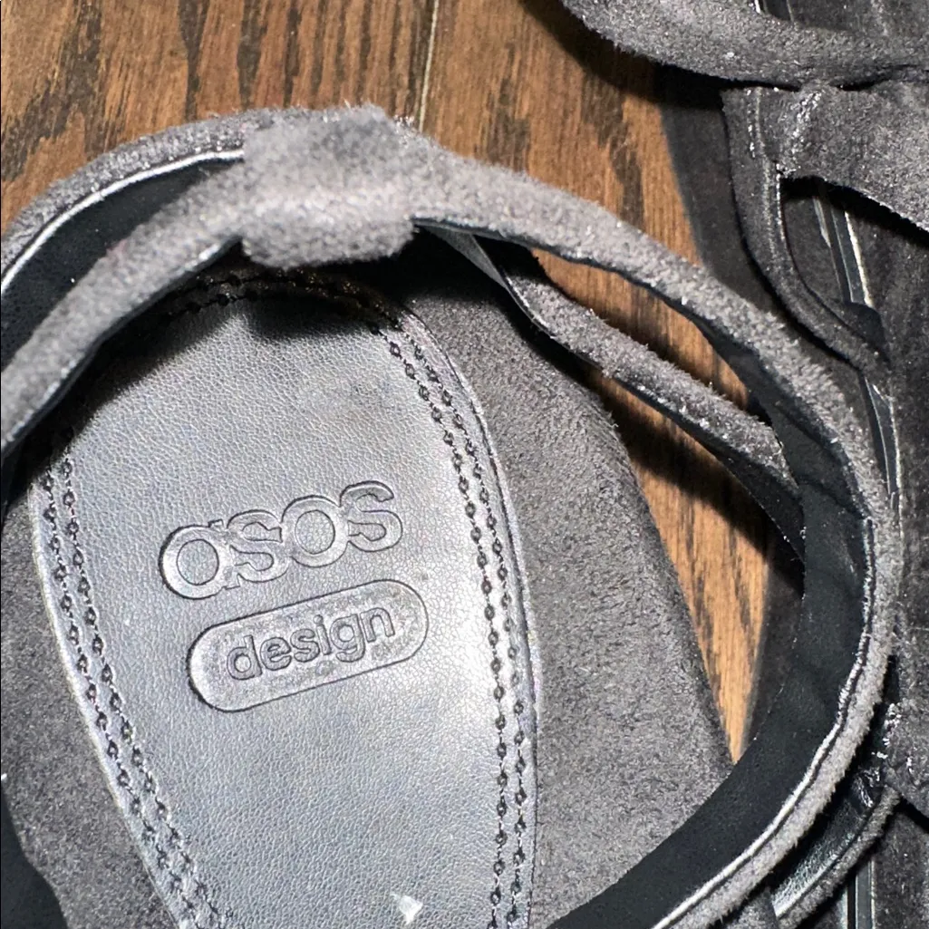 ASOS Black Strappy Sandals size 6 - Image 4