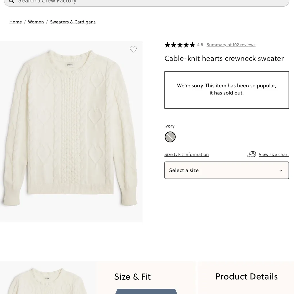 NWT J Crew factory ruffle neck Cable - Image 3