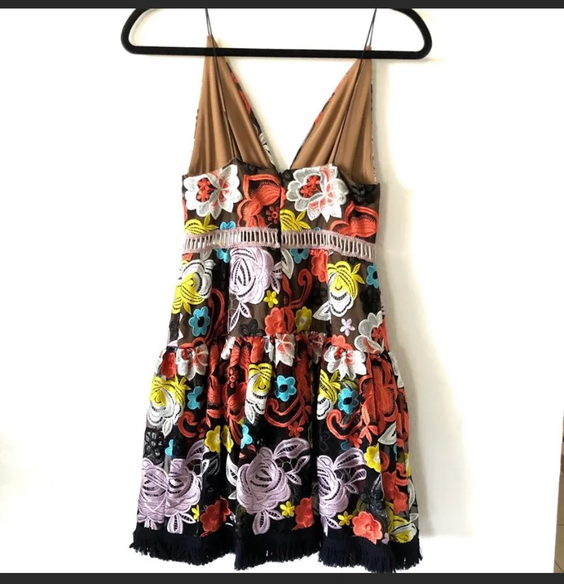 Multicolored Floral Embroidered Dress - Image 4