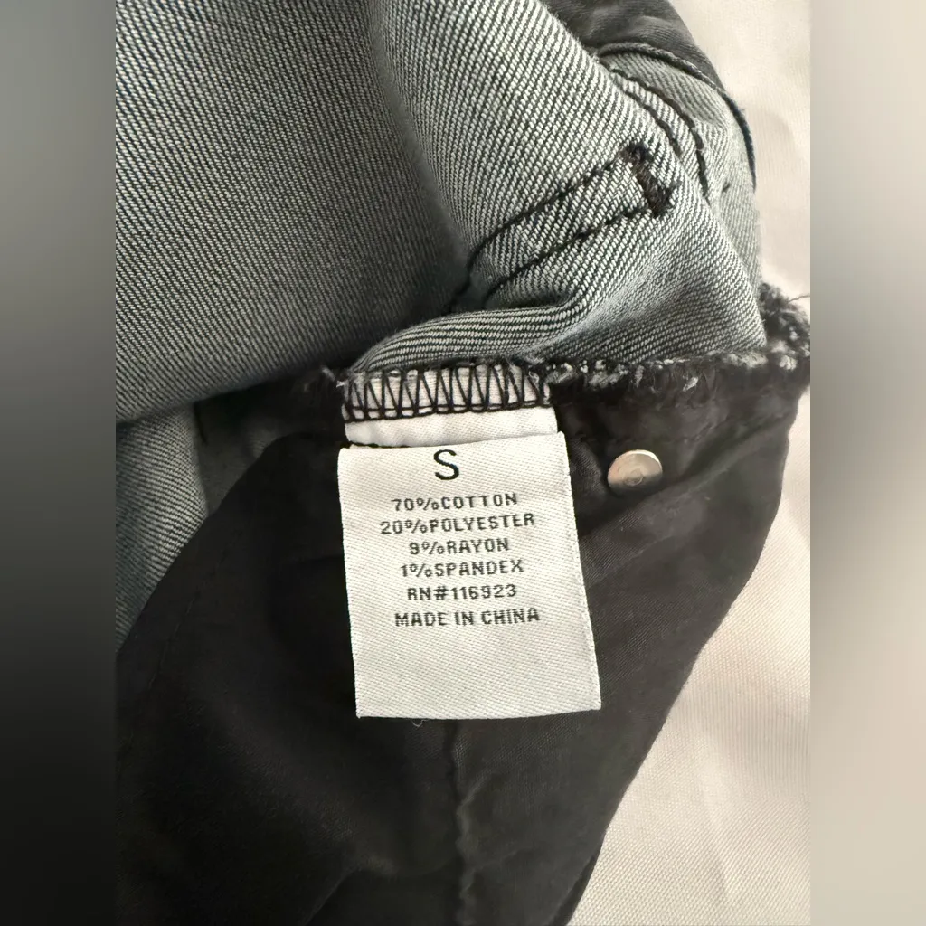 70’s Womens Mid Rise Jeans Patchwork Bell Bottom Pants Washed Denim Size S New Black - Image 12