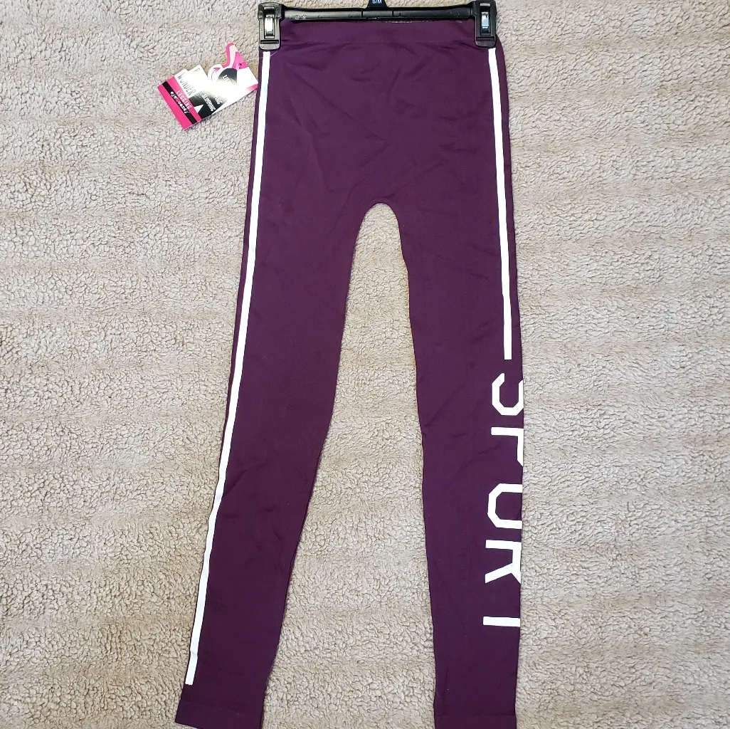 Booty Wonder Eye Candy Purple Leggings S - Image 5