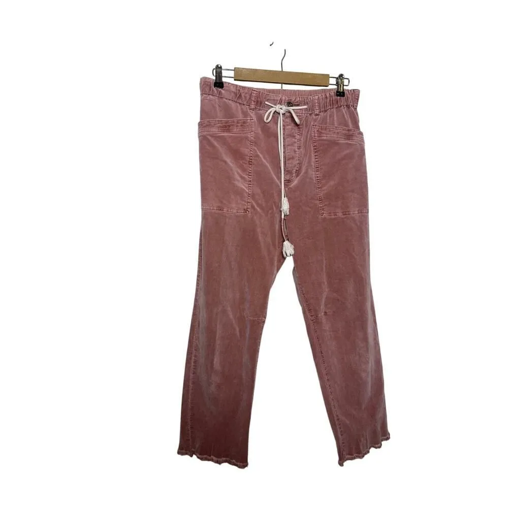 Free People City Slouch Cord Pants – Women’s Size M Cropped Drawstring Cords - Image 2