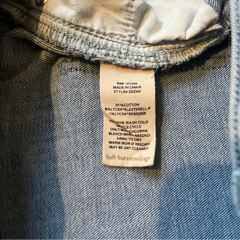 Soft Surroundings Ultimate Denim Straight Cropped Piece Two Tone Jeans - Image 13