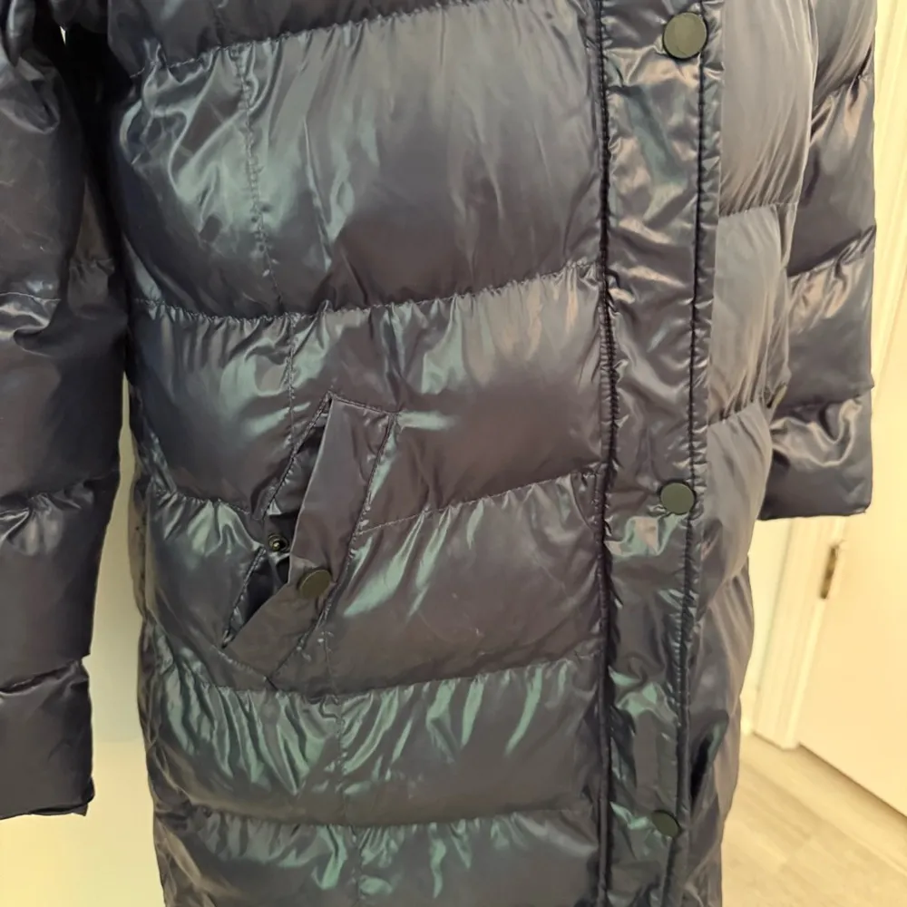 Marc New York Andrew Marc Long Navy Puffer Jacket Size Large - Image 2