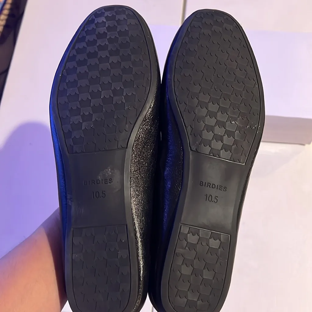 Birdies Vesper Black Leather Flats size 10.5 - Image 9
