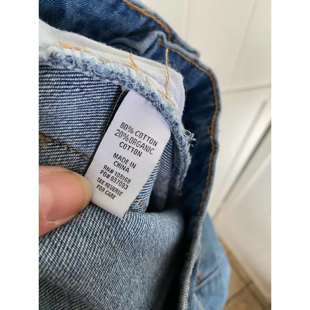 RSQ  Womens Jeans Size 25 Baggy Fit Medium Wash Blue Denim Ripped Holes Destruct - Image 9