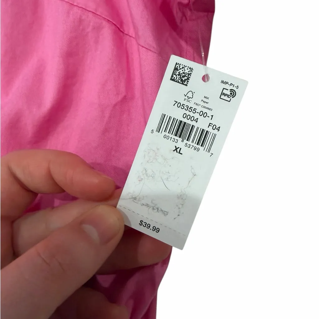 NWT Old Navy Neon Pink Button-front Shirt Dress Size XL Beach Cruise Vacation - Image 8