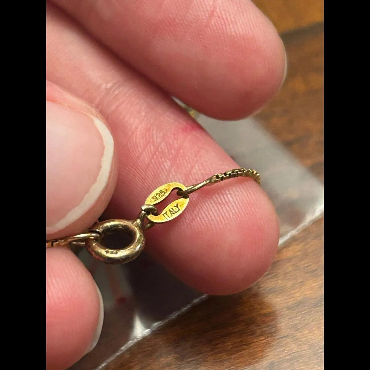 18 inch h16 4.16g cross pendant necklace 925 sterling silver gold tone - Image 6