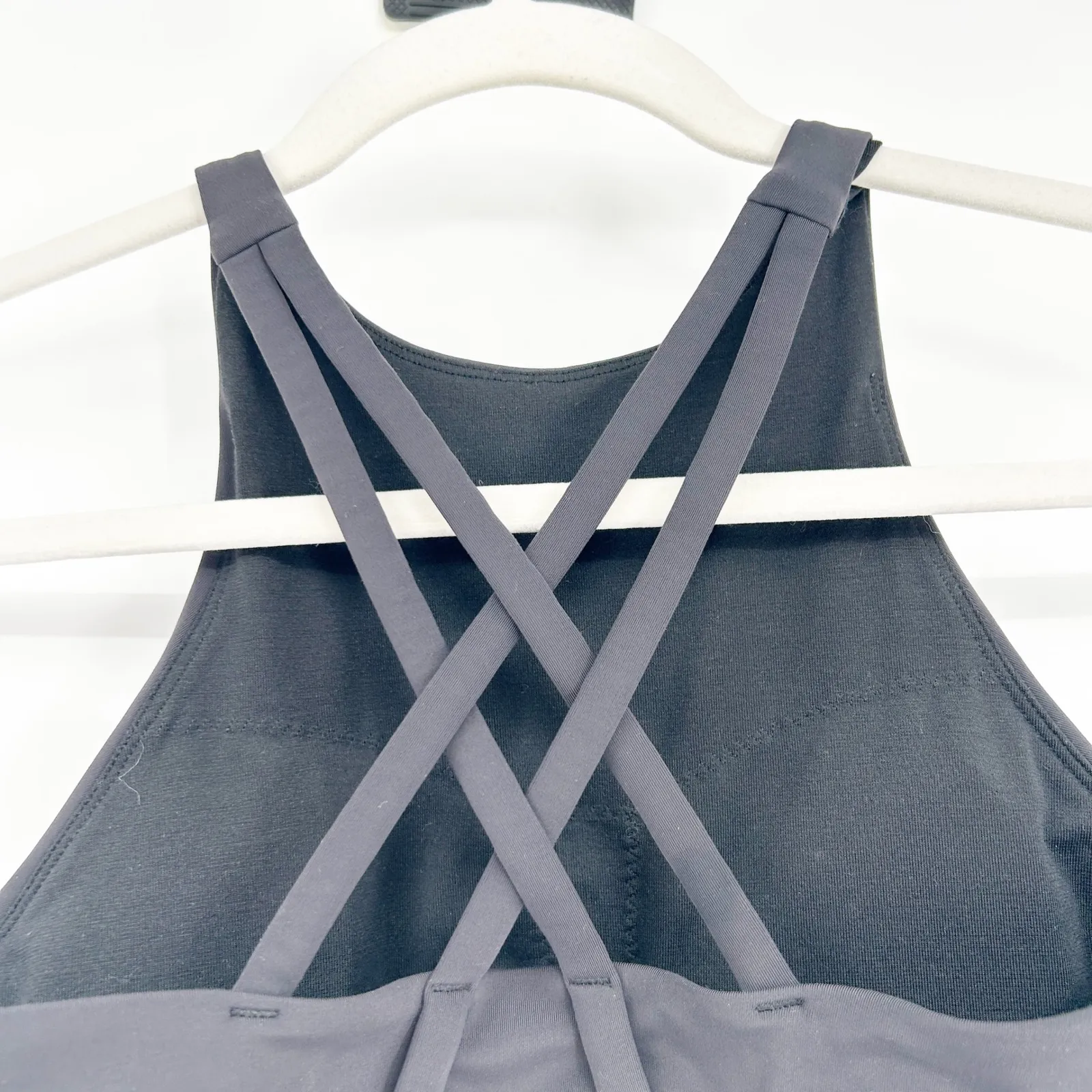 Lululemon Womens High Neck Long Line Strappy Back Workout Energy Bra Size 4‎ - Image 4