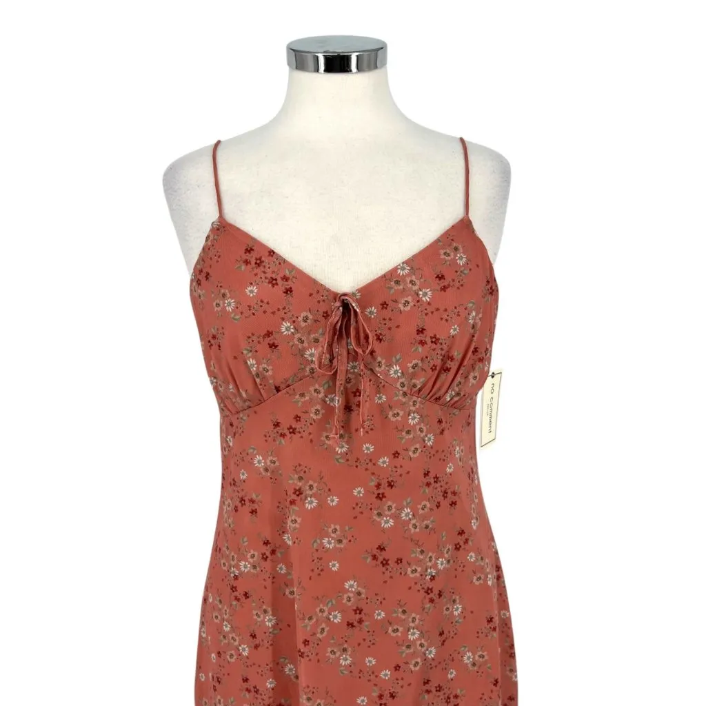 No Comment Floral Spaghetti Strap Mini Dress Pink Size Large NWT - Image 2