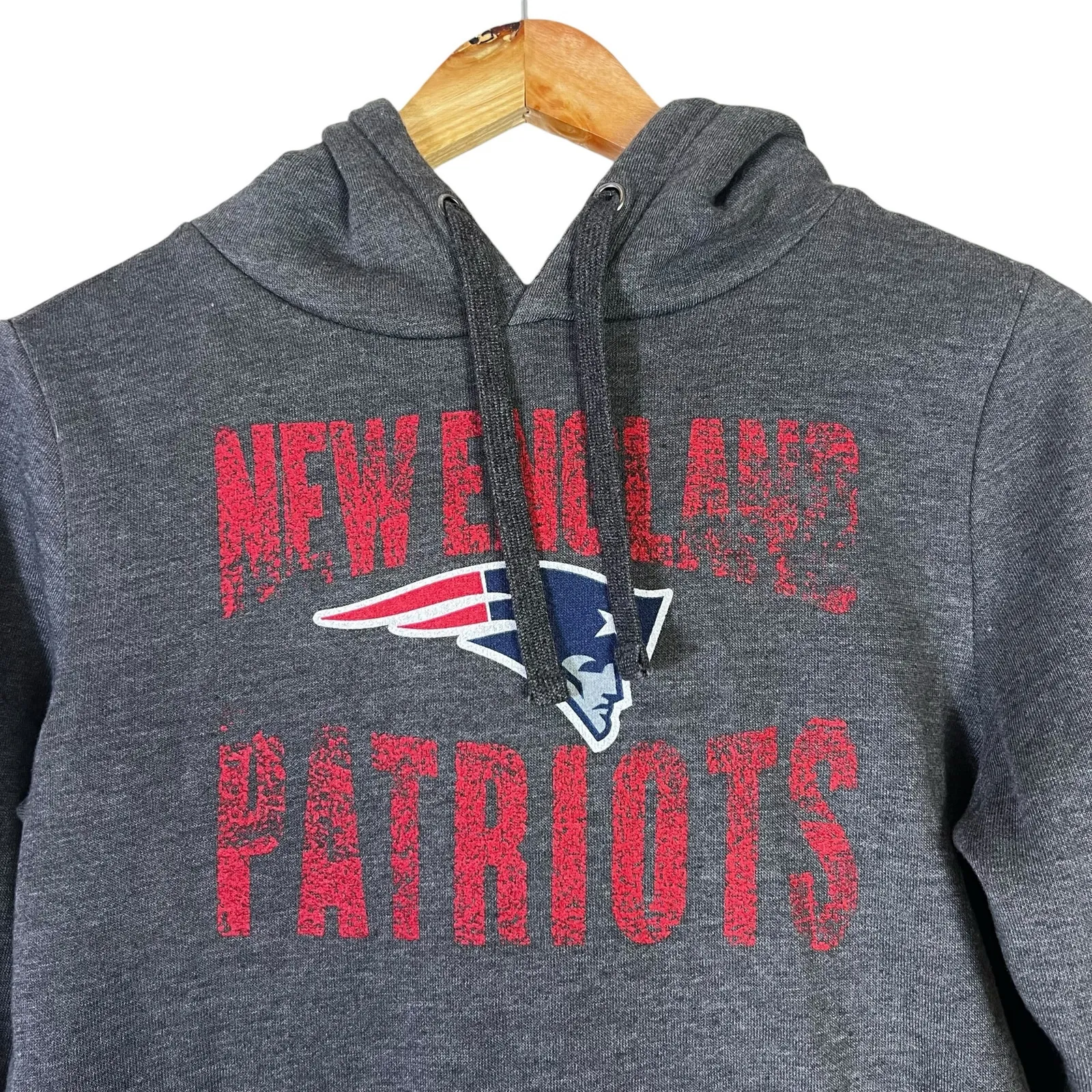 NFL Team Apparel New England Patriots Hoodie Womens S Gray Sports Fan Football - Image 3
