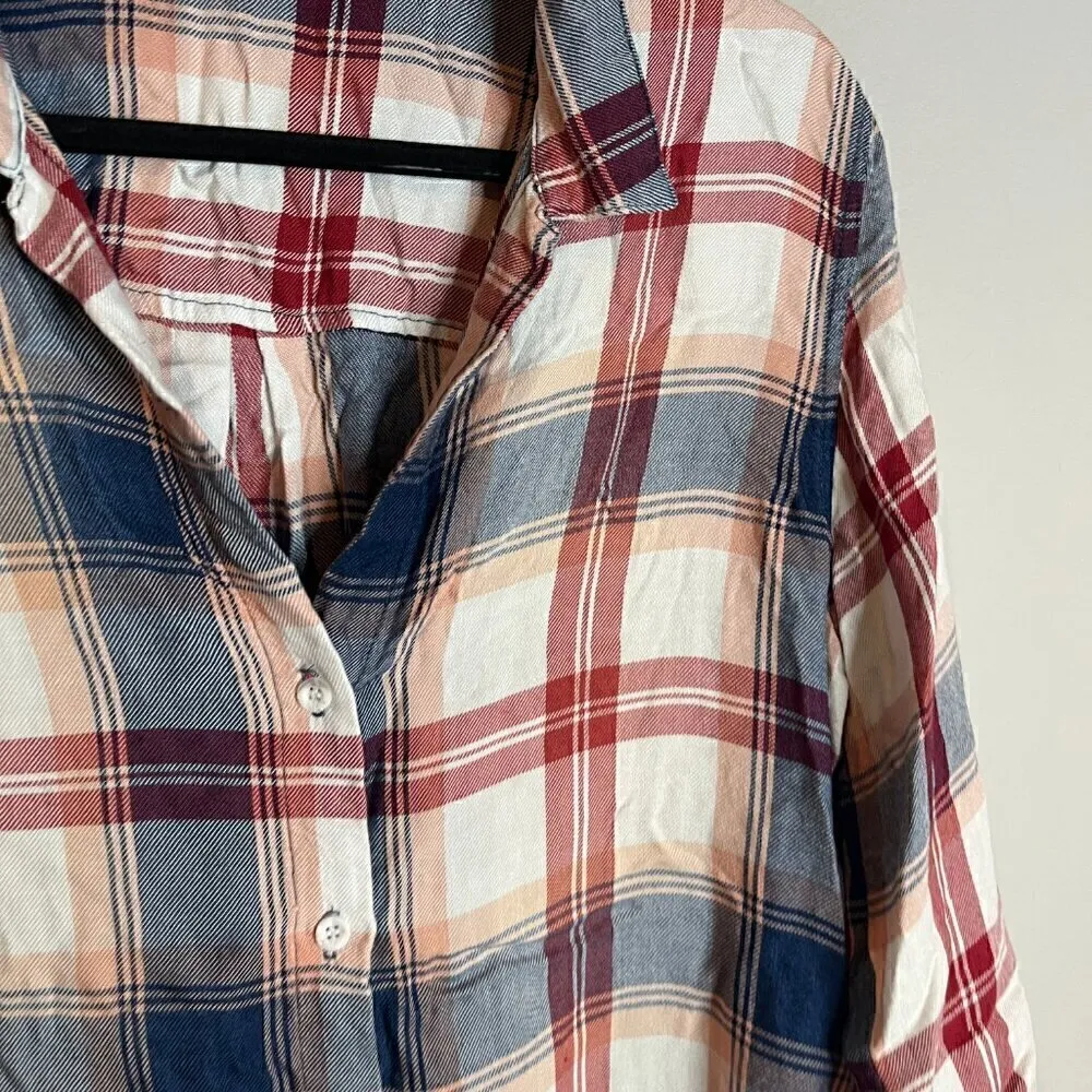 Bella Dahl plaid button down tunic - Image 2
