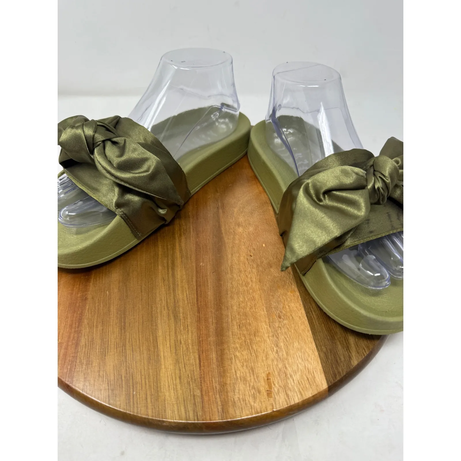 PUMA FENTY Olive‎ Green Bow Slide Sandals Women's Size US 5.5 / EUR 35.5 - Image 8