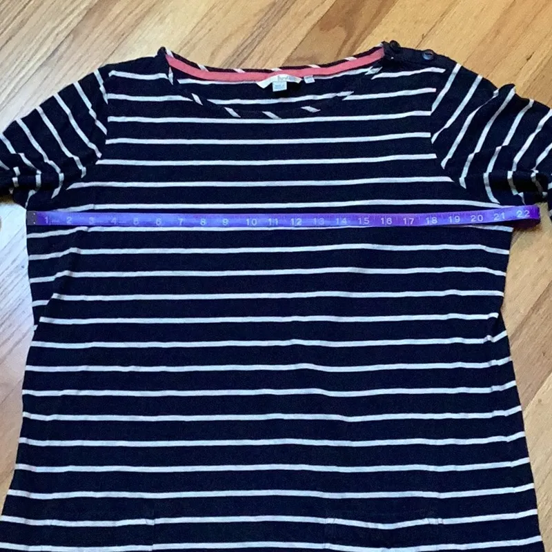 Boden Womens Breton Navy Striped Tunic Mini Pocket Dress Size 16 - Image 11