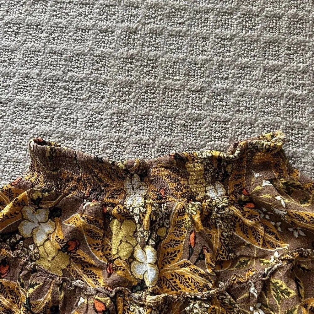 Rachel Zoe Ruffle Tiered Mini Skirt Womens Small S Floral Boho Fairy Peasant - Image 5