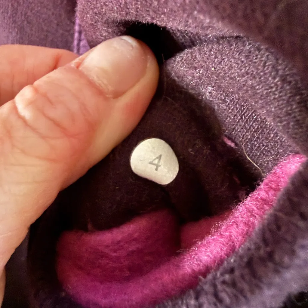 Lululemon Scuba Hoodie Jacket Coat Fur Paris Pink Black Ombre 2011 Rare Size 4 - Image 14