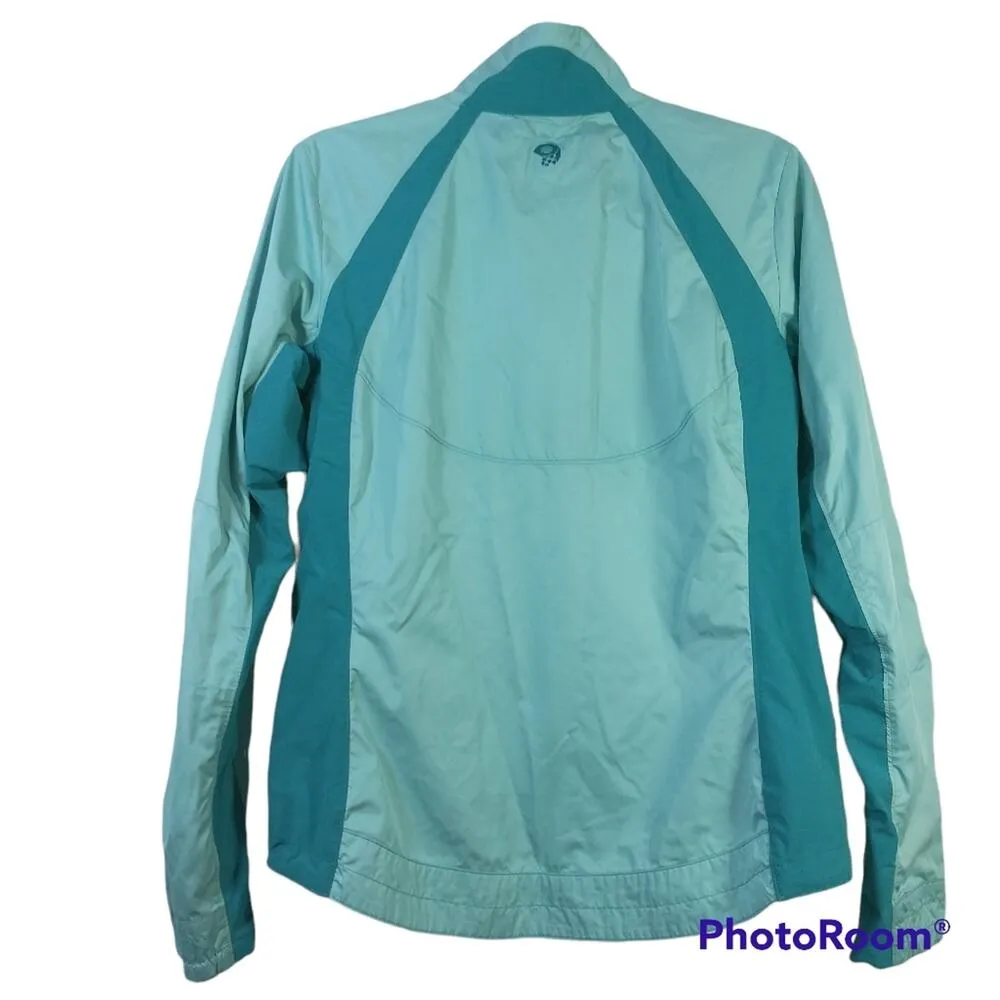 Mountain Hardwear Womens Blue Zip Up Wind Breaker Outdoor Size M - Image 2