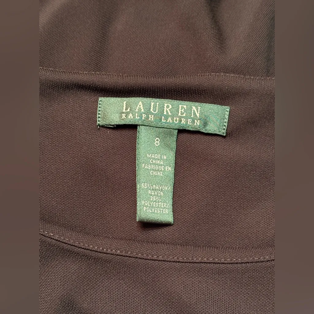 Lauren Ralph Lauren Black Long Sleeve Dress size 8 - Image 5