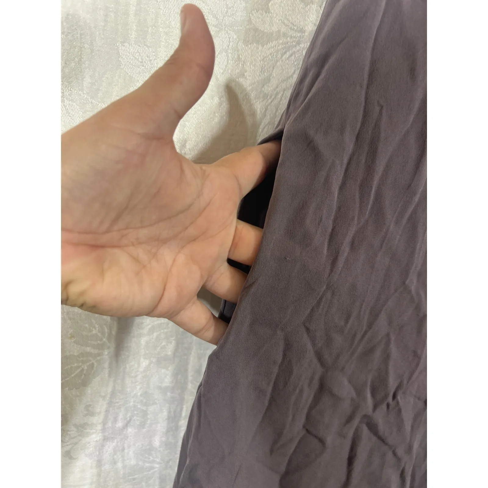 Wilfred 100% Silk Dress Small Plum Tank A Line Knee Length Lined Aritzia Pockets - Image 10