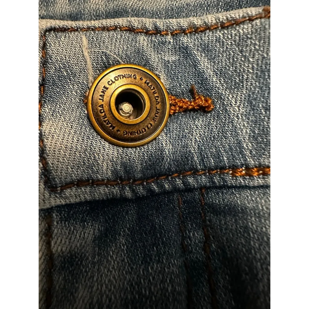 Women's Matilda Jane Blue Straight Leg Jeans Size 6 with Floral Detail - Image 6