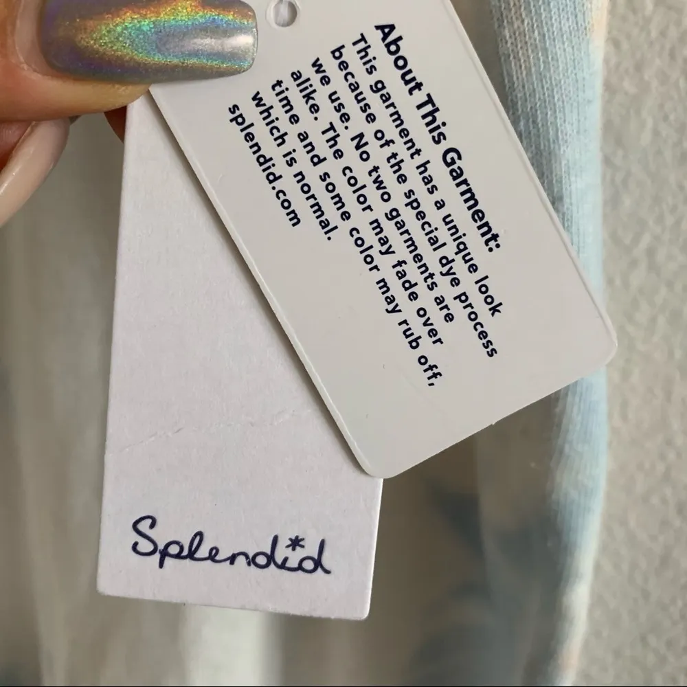 NWT Splendid Tie Dye Drawstring Jogger Sweatpants Pink Blue XL - Image 9