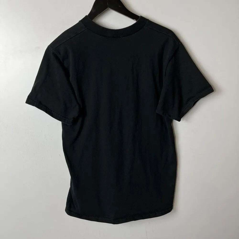 Vintage 90s Fruit of the Loom New York City NYC V-Neck Black T-Shirt M USA - Image 11