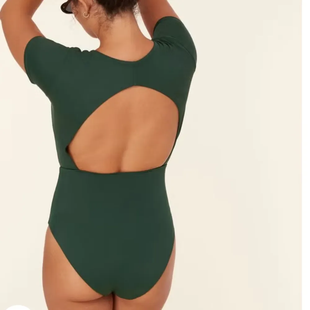 Andie Swim Plus‎ Augusta One-Piece Swimsuit Vine Green Small NWT - Image 2