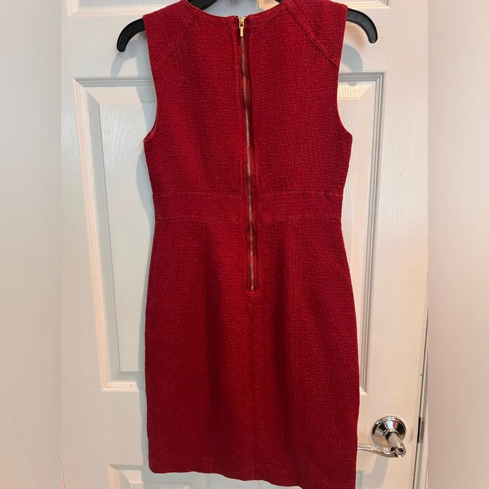 Tory Burch V Neck Red A-line dress Size 4 - Image 2