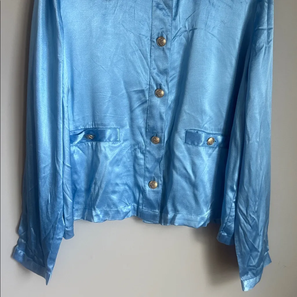 NEW J.CREW Lady Shirt-Jacket in Luster Crepe XL - Image 5